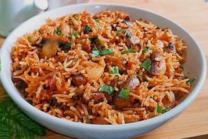 Schezwan Mushroom Fried Rice