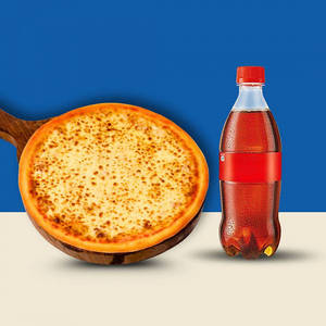 Regular Double Cheese Margherita Pizza +free Coca Cola 250 Ml