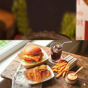 Chicken Krispy Burger Combo