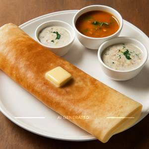 Butter plain dosa
