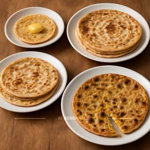 4 Butter Roti + 2 Plain Paratha + 2 Paneer Paratha + 1 Aloo Paratha
