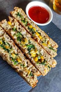 Cheese and corn sandwich