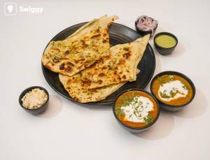 Paneer naan thali with 2 veg