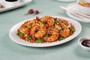 Tiger Prawns tossed in Salt & Pepper