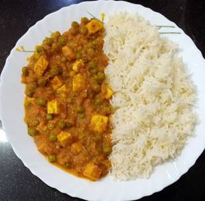 Matar Paneer + Rice