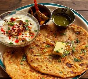 2 Aloo Paratha Raita Chole