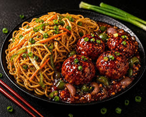 Chowmein+manchurian