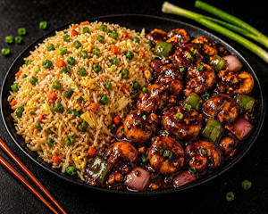 Fried Rice+mushroom Chilli