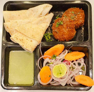 Chicken Shami Kebab (2 Pcs) + Laccha Paratha / Rumali Roti (2 Pcs)