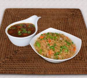 Veg Manchurian With Fried Rice [Serves 2]       