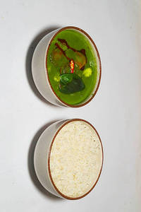Thai  Curry Green Veg With Steam Rice