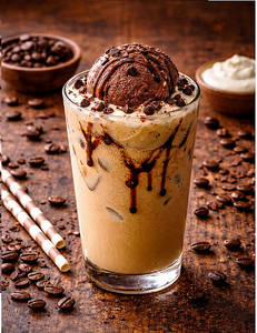 Creamy Cold Coffee With Chocolate Ice Cream