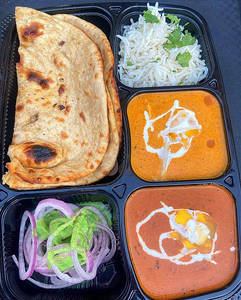 Kadhai Paneer + Yellow Dal + Rice + 3 Roti Tawa