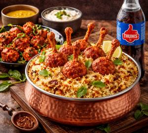 Lolipop Biryani+Chicken 65 (12 Pieces) +250Ml Thumps Up