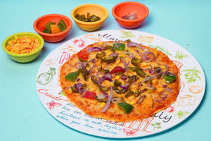 Corn Capsicum Onion Jalapeno Pizza