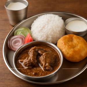 Mutton Sagoti Thali With Vada