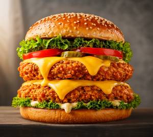 Double Patti Chicken Burger