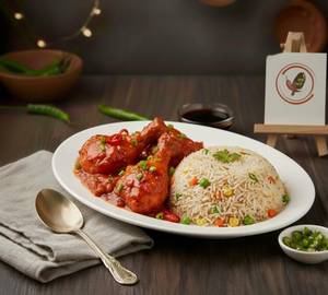Chilly Chicken Combo(2pcs Chicken)