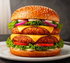 Double Patti Veg Burger