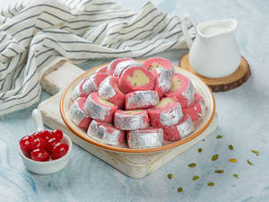 Strawberry Mawa Slice