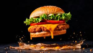 Spicy chicken burger
