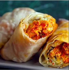 Double Achari Chicken Roll