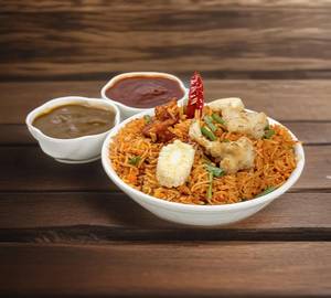Mixed Fried Rice With Kadai Chicken & Lollypop