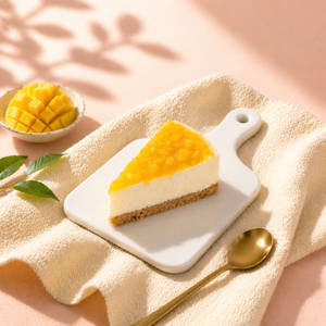 Mango Cheesecake Slice