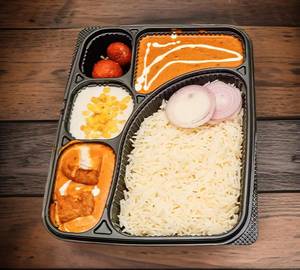 Jeera Rice With Dal & Chicken