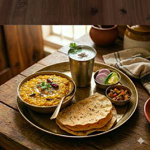 Butter Dal Khichdi + Chaas + Roasted Papad