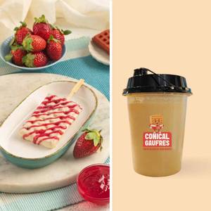 Strawberry Waffle Combo