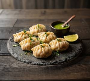 Veg Pizza Steamed Momo 6 Pcs
