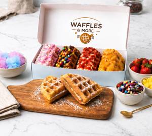 Mini Waffle Box Of 4 - Cotton Candy + Color Burst + Strawberry + Mango