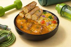 Butter Chicken Rice Bowl & Seekh Kebab (Protein 42g)