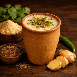 Sattu Chaas (Sattu Buttermilk)
