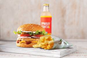 Grilled Chicken Burger Meal Large