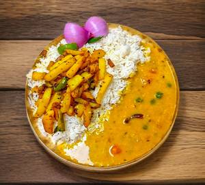 Dal Chawal Aloo Bhujiya