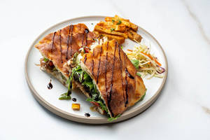 Gourmet Veggie Stack With Sweet Potato Fries