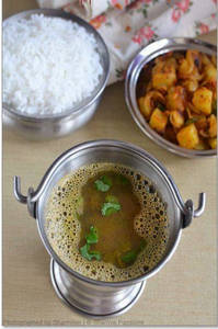 Jain Rasam Rice + Potato Roast (south)
