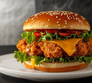 Hot & crispy burger