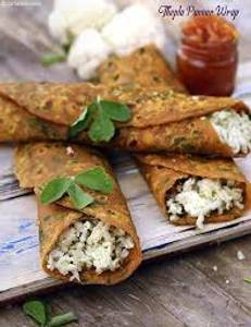 Paneer thepla wrap