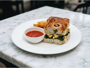 Cheesy Spinach & Corn Sandwich