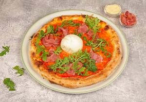 Non-Veg Burrata Salad Pizza