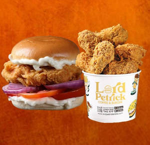 Classic Fried Chicken Burger + Chicken Wings 2 Pcs