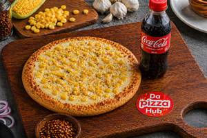 Golden Corn Pizza and Mini Coke