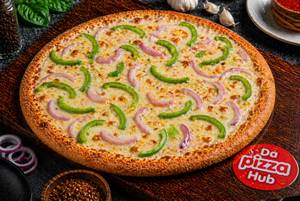 Cheese with Onion and Capsicum Pizza