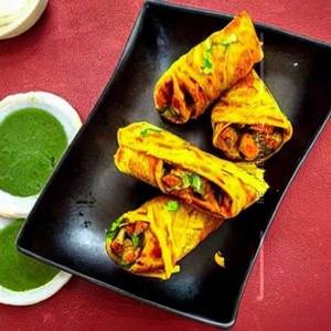 Egg Butter Chaap Tikka Roll