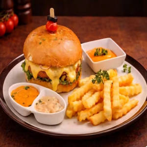 Double Cheese Paneer Burger