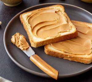 Brown bread with peanut butter