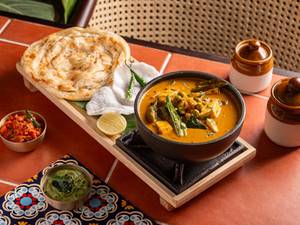 Veg Malabar Curry With Malabar Parotta